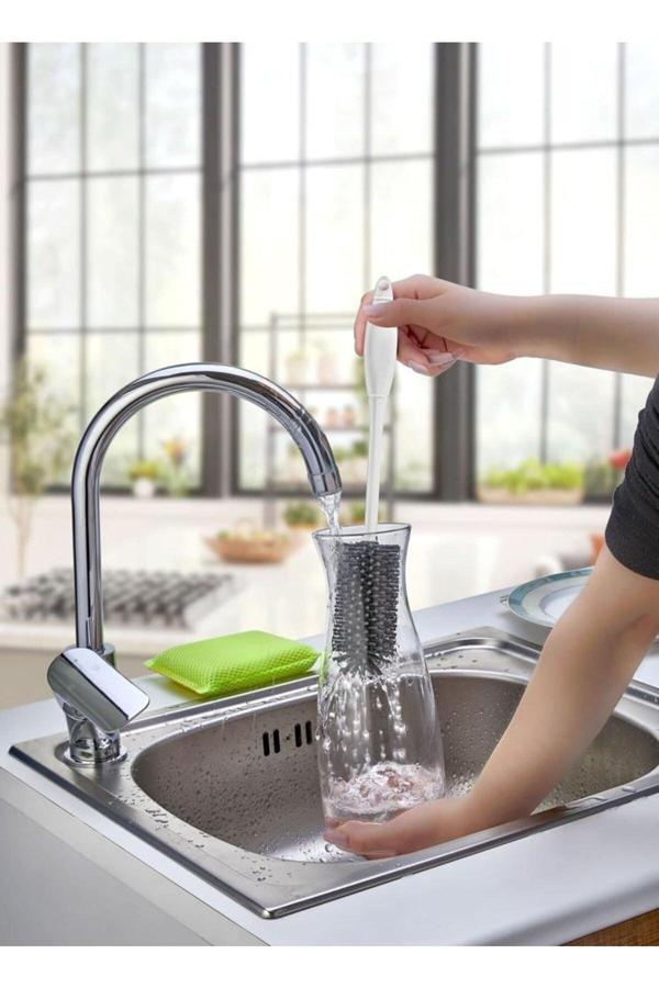 Silikon Şişe Biberon Konserve Kavanoz Matara Temizleme Fırçası Çok Amaçlı Temizleme Fırçası Bpa Free (5250) - Image 1