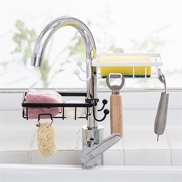 Paslanmaz Çelik Mutfak Banyo Musluğuna Sabitlenebilir Sabunluk (5250) - Image 1