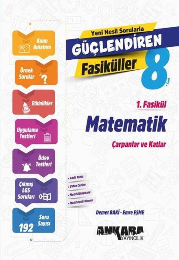 8. Sınıf Matematik Güçlendiren 1. Fasikül - Ankara Yayıncılık - Image 1