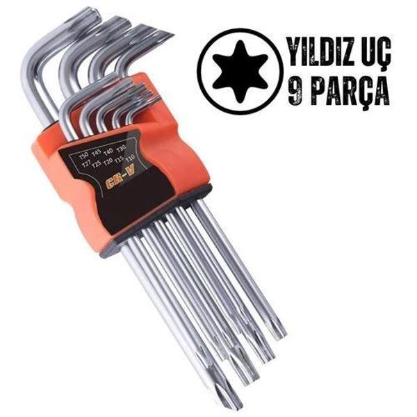 Turk Yıldız Torx Combination 9 Parça Alyan Seti - Image 1