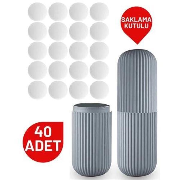Turk 40 Adet Tablet Güve Topu Naftalin Kutulu Set - Image 1