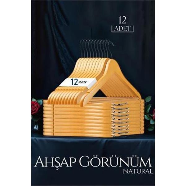 Turk Natural Ahşap Görünüm 12 li Askı Seti Schönbuch Design - Image 1