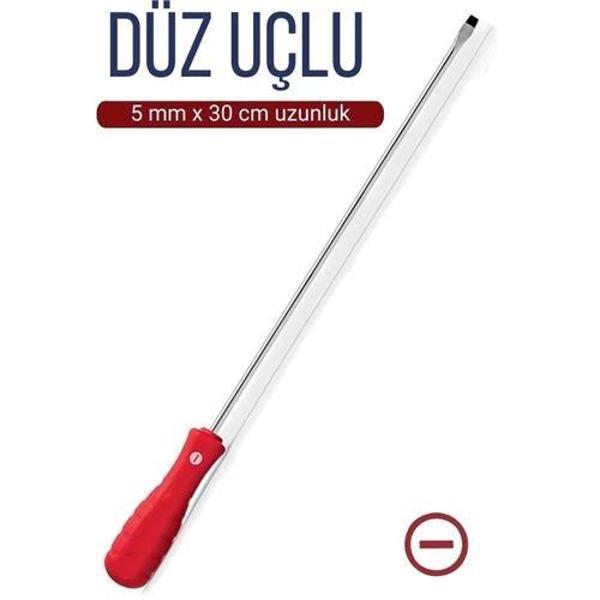Turk 5 mm Uç 30 Cm Uzunluk Düz Uç Tornavida - Image 1