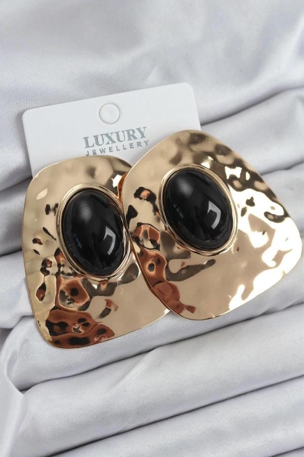 Pirinç Gold Renk Vintage Kadın Küpe - Image 1