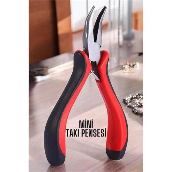 Turk Profesyonel Mini Eğri Kargaburun Takı Pensesi - Image 1