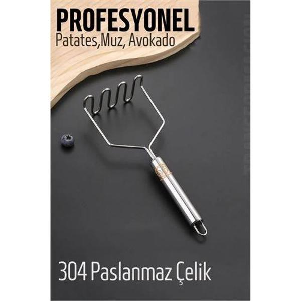 Turk Patates Ezici 304 Paslanmaz Çelik Havuç Muz Avokado Ezici - Image 1