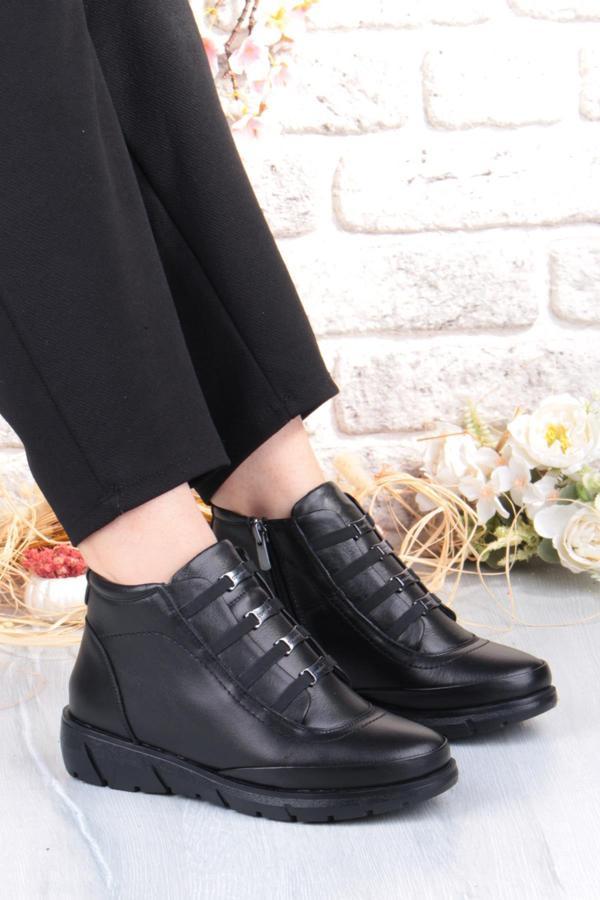 Pepita Z396 Rahat Esnek Kaymaz Taban Yumuşak Hakiki Deri Kadın Bot - Image 1