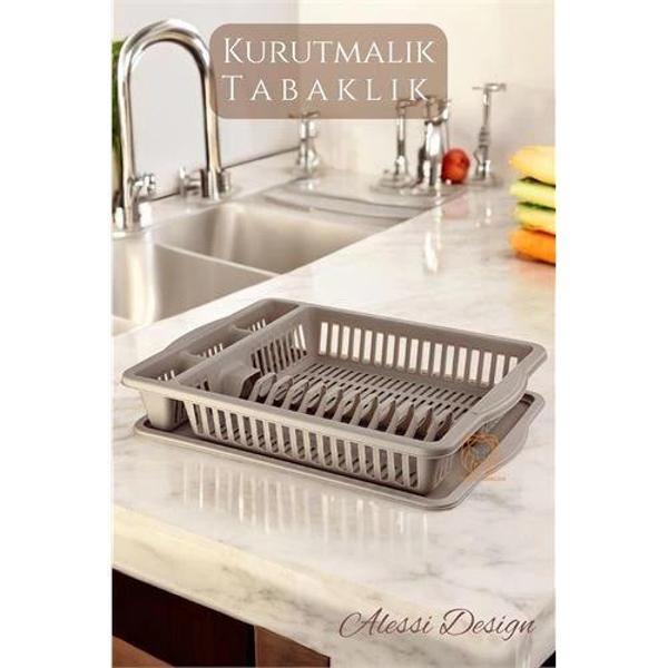 Turk Bulaşık Durulama Sepeti Tabaklık Bulaşık Kurutmalık KAHVE Alessi - Image 1