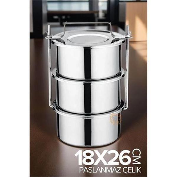 Turk XL 18X26 CM Sefer Tası Paslanmaz Çelik Yemek Kabı - Image 1