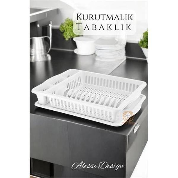 Turk Bulaşık Durulama Sepeti Tabaklık Bulaşık Kurutmalık BEYAZ Alessi - Image 1
