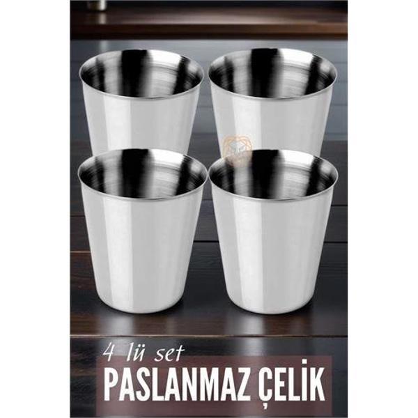 Turk Çelik Bardak Seti 4 Adet Fazio Giacinto Design - Image 1