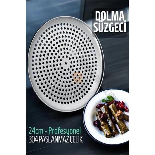 Turk Sarma Dolma Süzgeci 24 cm 304 Paslanmaz Çelik - Image 1