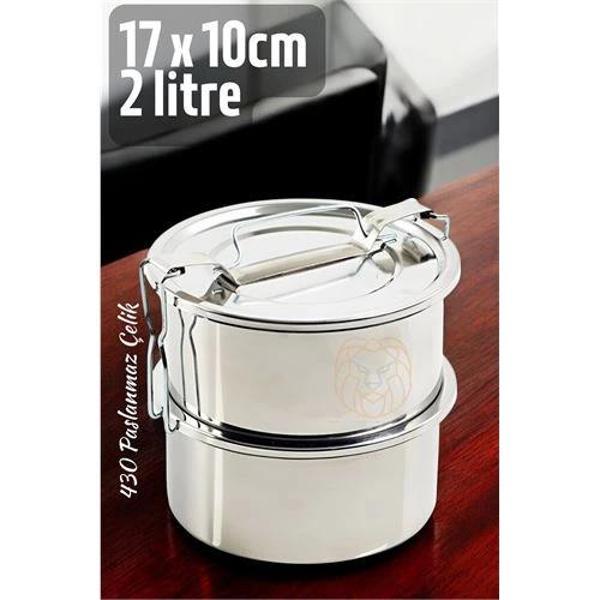 Turk Sefer Tası Paslanmaz Çelik Yemek Kabı 17 cm 2 LİTRE - Image 1
