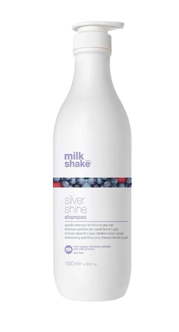 Milk Shake Silver Shine Sarı ve Gri Saçlar İçin Sülfatsız Mor Tonlama Şampuanı 1000 ml - Image 1