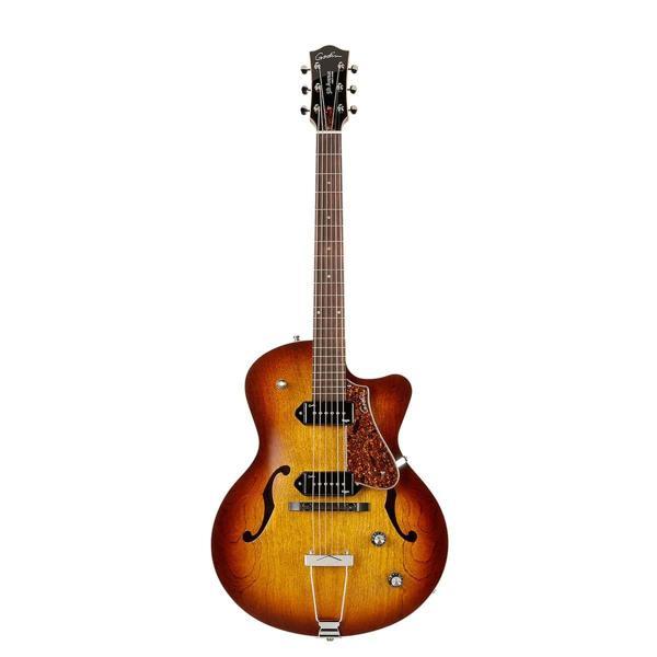 Godin 5th Avenue CW Kingpin II P90 Hollowbody Elektro Gitar (Cognac Burst) - Image 1