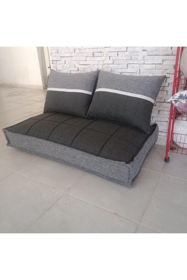 Makrome Dikişli Yer Minderi Ve Yastığı - Image 1