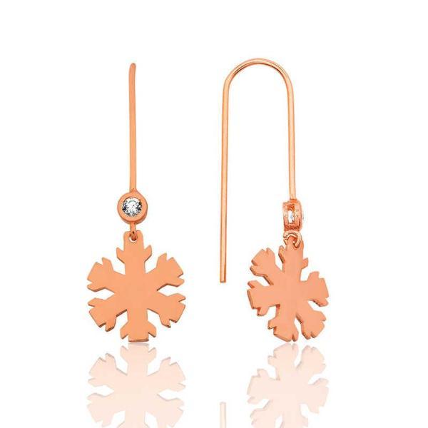 Gümüş Kar Tanesi Küpe - Image 1