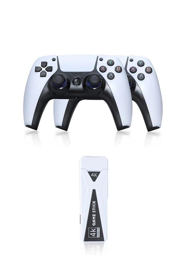 Y5 64GB Android Dual Pad 4K Game Stick - Beyaz-(5796) - Image 1