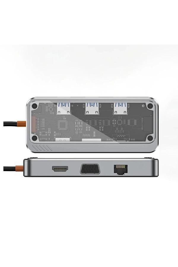 Dönüştürücü 10in1 Hub SW10V - Gri-(5796) - Image 1