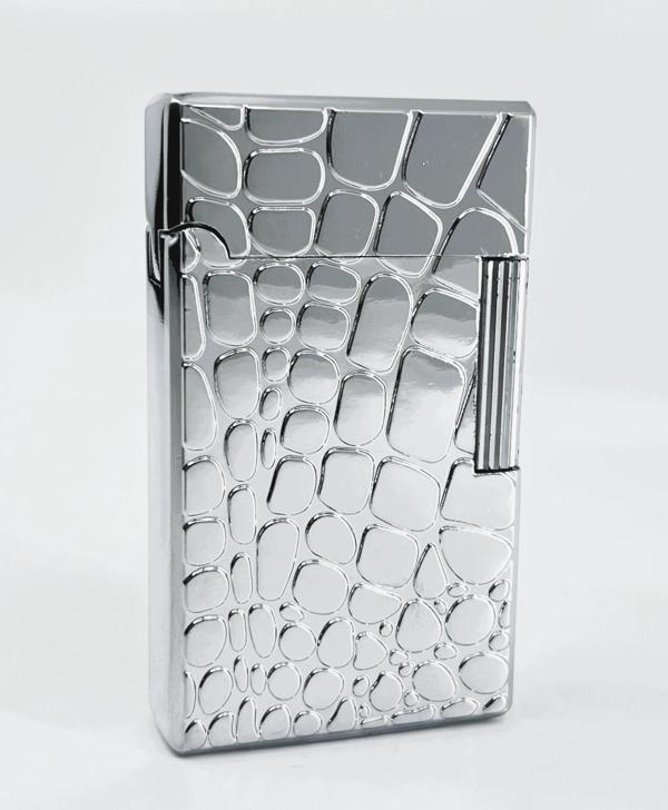 Dupont Tarzı Metal Çakmak Çift Torch Jet Alev - Gri - Image 1
