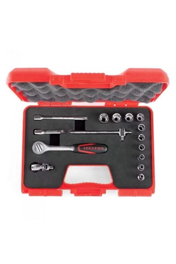 İzeltaş 1107006015 1/4" Altı Köşe Lokma Anahtar Takımı 15 Parça - Image 1