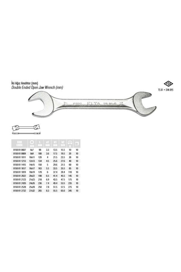 Elta 18X19 Iki Ağız Anahtar 0150 01 1819 - Image 1
