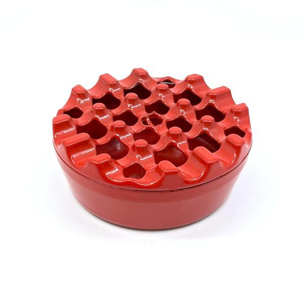 Yuvarlak Metal Küllük - Kırmızı - Image 1