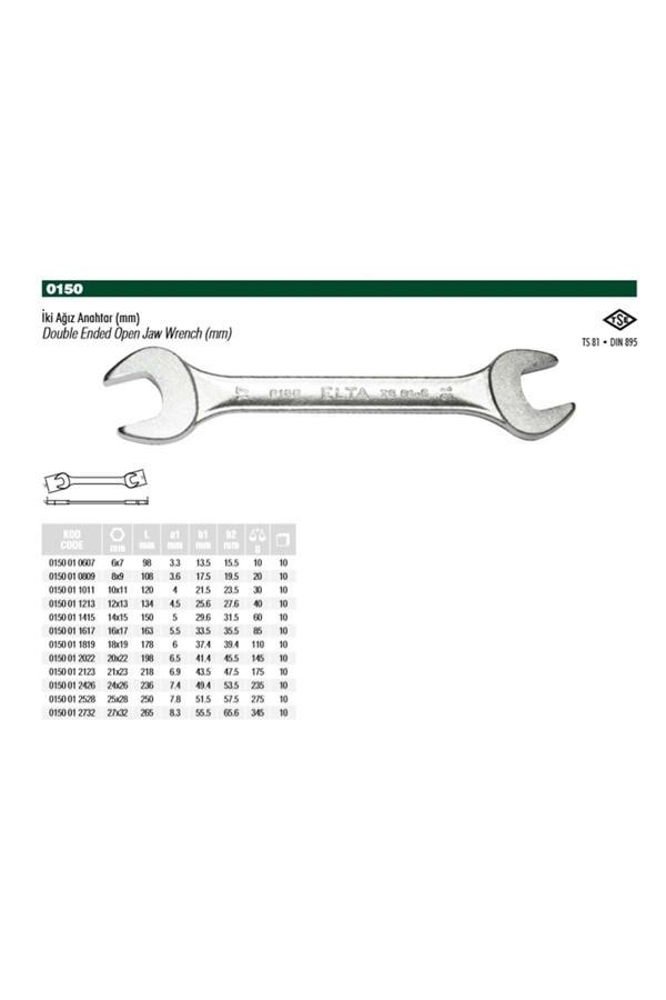 Elta 25X28 Iki Ağız Anahtar 0150 01 2528 - Image 1