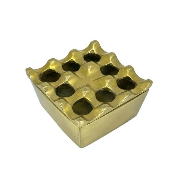 Pirinç Döküm Küllük Kare - 7,5 cm x 7,5 cm - Image 1