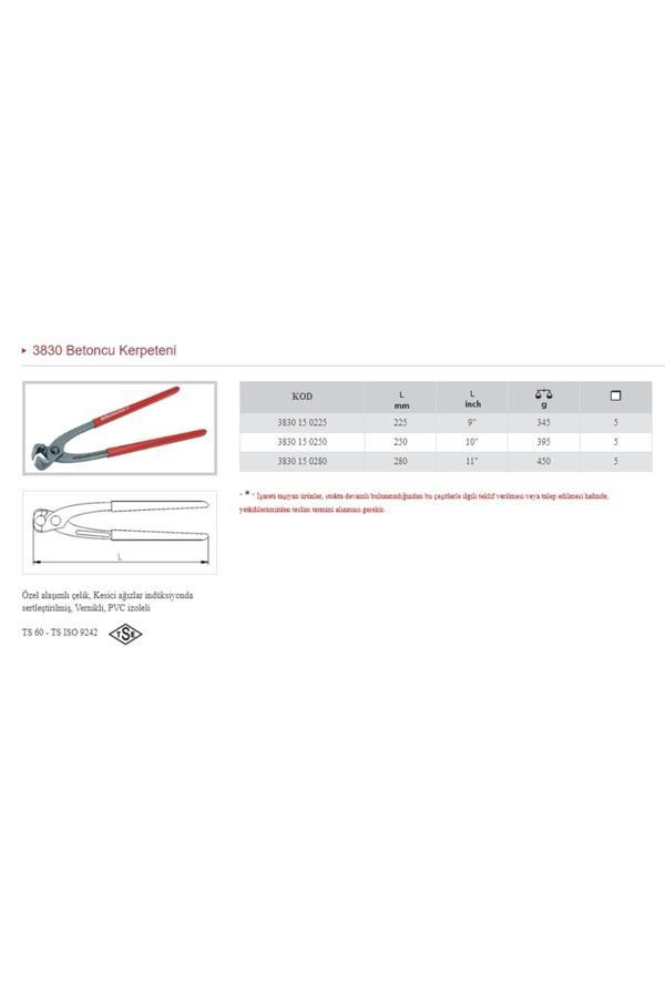 İzeltaş 280 Mm Betoncu Kerpeteni 3830 15 0280 - Image 1