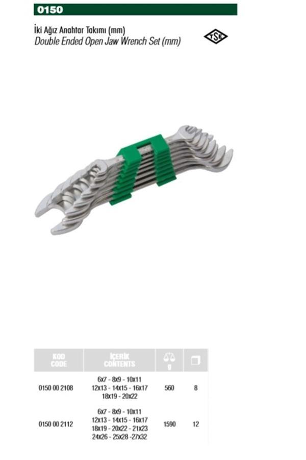Elta 8 Li Iki Ağız Anahtar Takımı 0150 00 2108 - Image 1