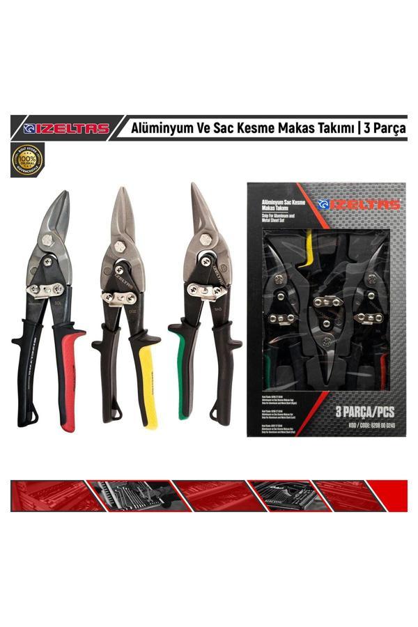 İzeltaş Alüminyum Ve Sac Kesme Makas Takımı | 3 Parça - Image 1