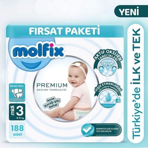 Molfix Premium Ultra Fırsat Paketi 3 No 94 lü x 2 Adet - Image 1