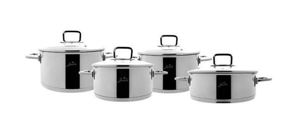 Jumbo New Milas 8 Parça Çelik Tencere Seti - Image 1