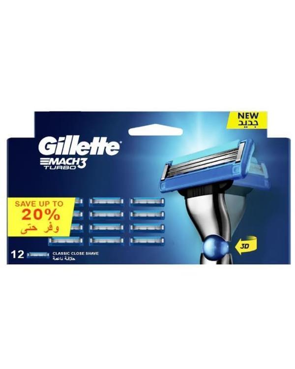 Gillette Mach 3 Turbo Yedek Bıçak 12'li - Image 1