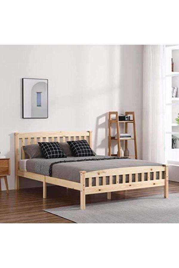 Yapsa Home Mobilya Yap-Sa Home Derya Doğal Masif Ahşap Karyola - Image 1