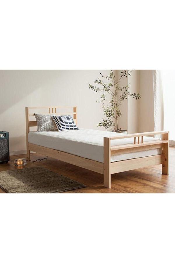 Yapsa Home Mobilya Yap-Sa Home Lena Doğal Masif Ahşap Karyola - Image 1