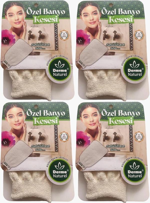 Derma Naturel Özel Banyo Kesesi MS-07 (4 Lü Set) - Image 1