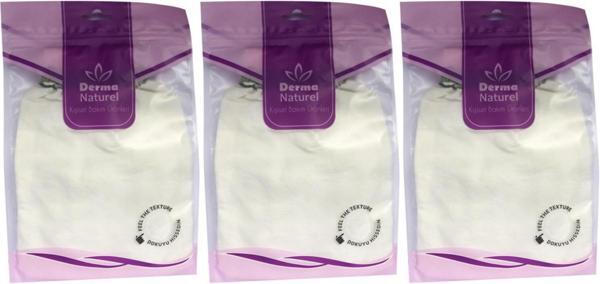 Derma Naturel Krep Lastikli Kese MS-20 (3 Lü Set) - Image 1