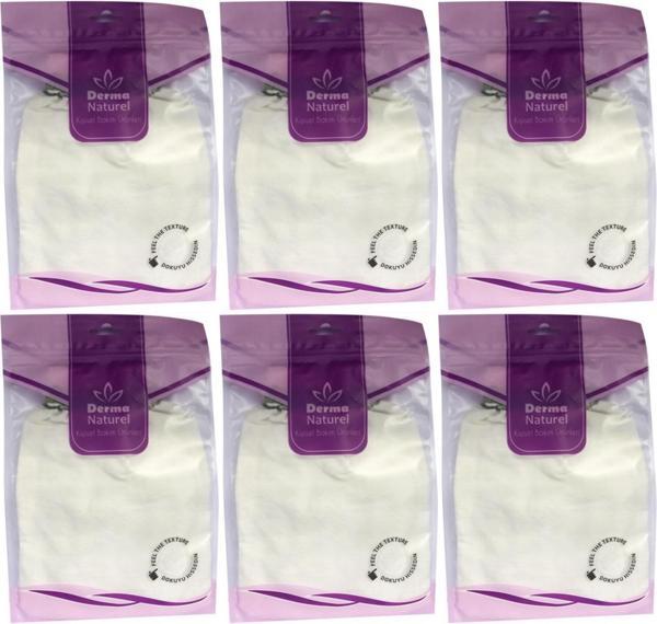 Derma Naturel Krep Lastikli Kese MS-20 (6 Lı Set) - Image 1