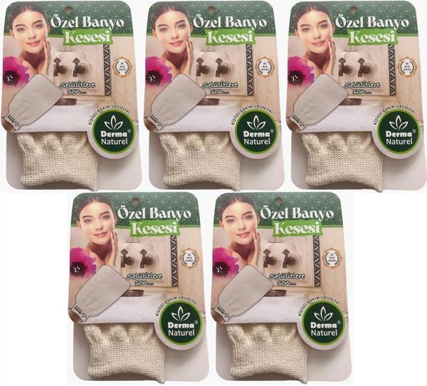 Derma Naturel Özel Banyo Kesesi MS-07 (5 Li Set) - Image 1