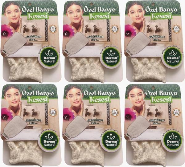 Derma Naturel Özel Banyo Kesesi MS-07 (6 Lı Set) - Image 1