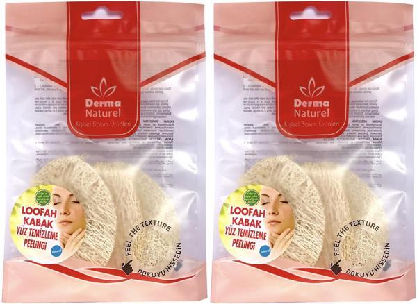 Derma Naturel Loofah Yüz Temizleme (Sivilce ve Siyah Noklar için) Peeling MS-06 (2 Li Set) - Image 1
