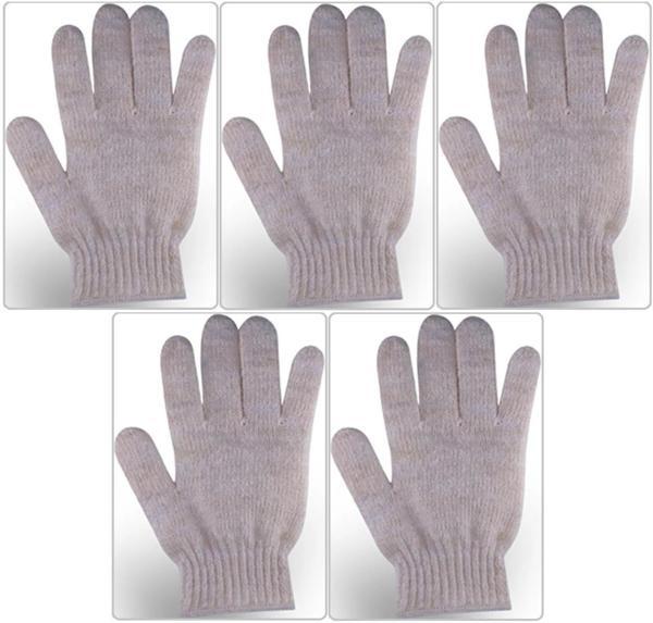 Derma Naturel Therapy Saf Yün Parmaklı Banyo Eldiveni T-478 (5 Li Set) - Image 1