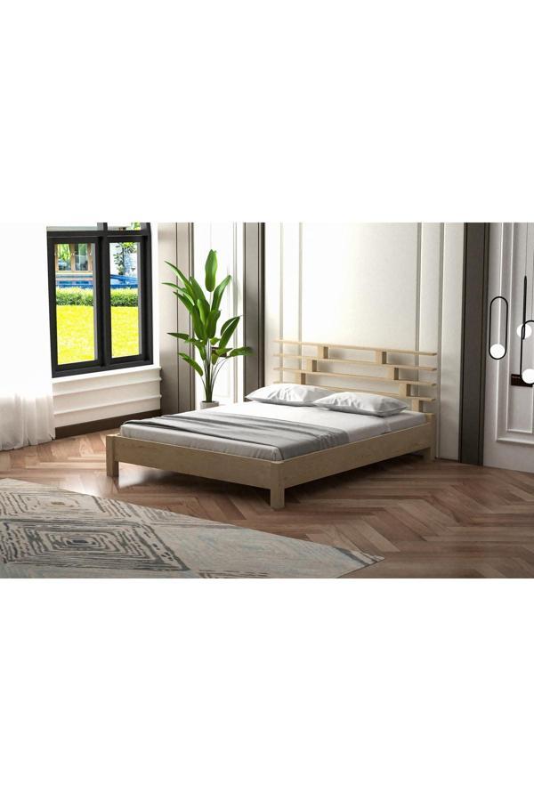 Yapsa Home Mobilya Yap-Sa Home Asin Doğal Masif Ahşap Karyola - Image 1
