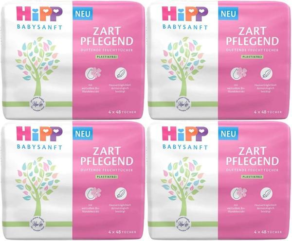 Hipp Baby Sanft Islak Havlu Mendil 48 Yaprak Klasik 12 Li Set (4PK*3) 576 Yaprak - Image 1