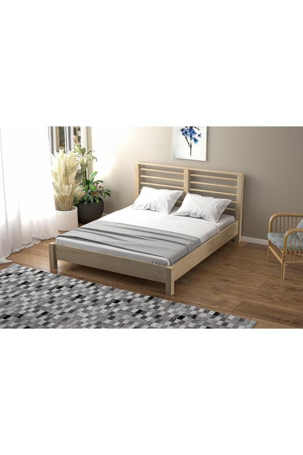 Yapsa Home Mobilya Sina-Doğal Masif Ahşap Karyola - Image 1