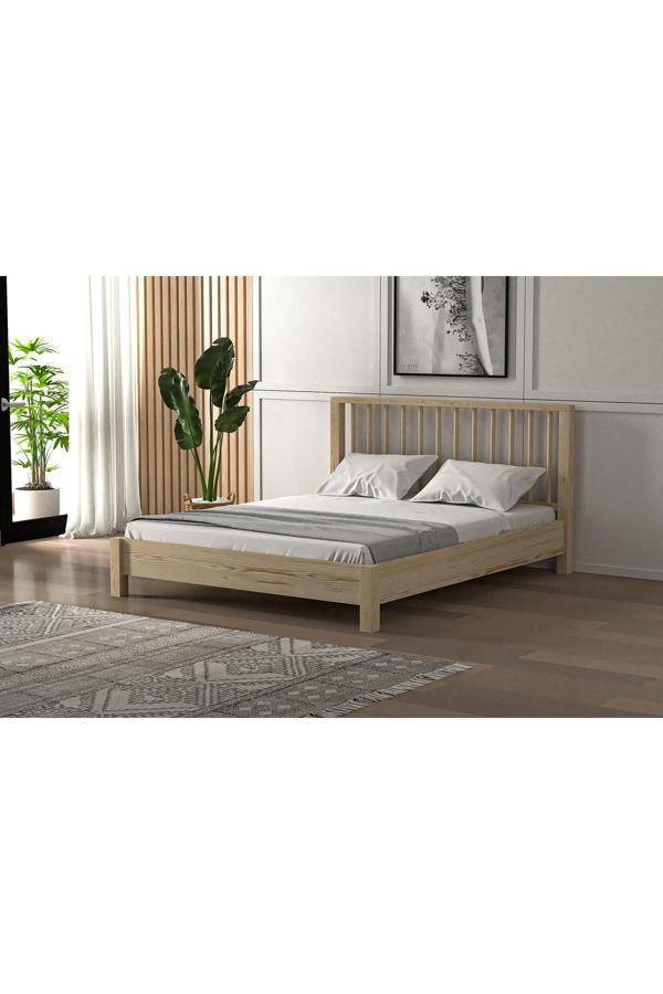 Yapsa Home Mobilya Yap-Sa Home Taha-Doğal Masif Ahşap Karyola - Image 1