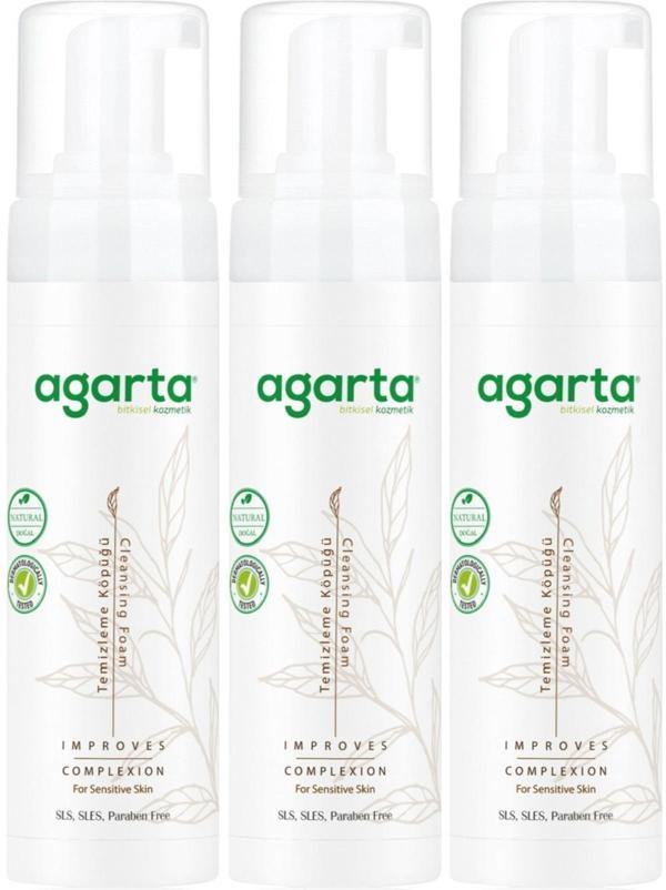 Agarta Doğal Yüz Temizleme Köpüğü 225ML (3 Lü Set) - Image 1