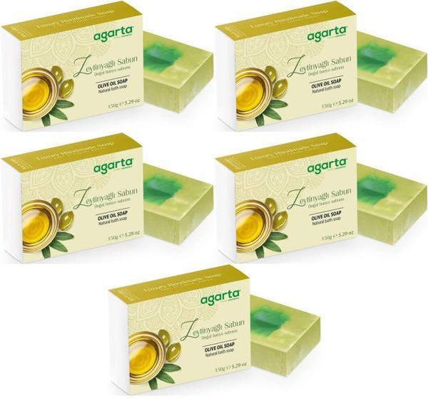Agarta El Yapımı Doğal Sabun 150GR Zeytinyağlı (5 Li Set) - Image 1